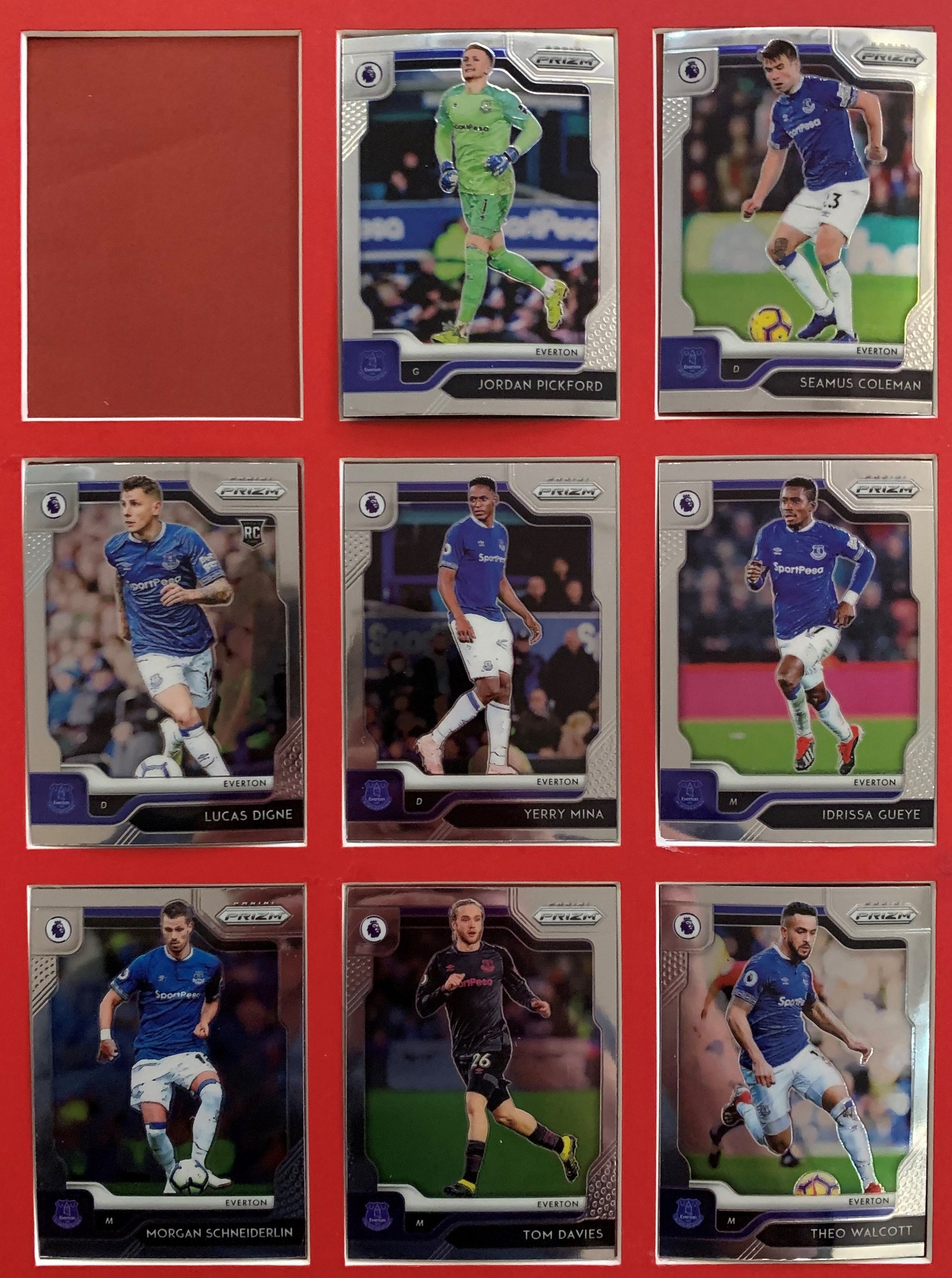 000. EVERTON  KOMPLETT SETT MED PANINI PRIZM PREMIER LEAGUE 2019/20