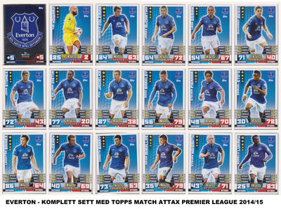 000. EVERTON - KOMPLETT LAGSETT MATCH ATTAX PREMIER LEAGUE 2014/15