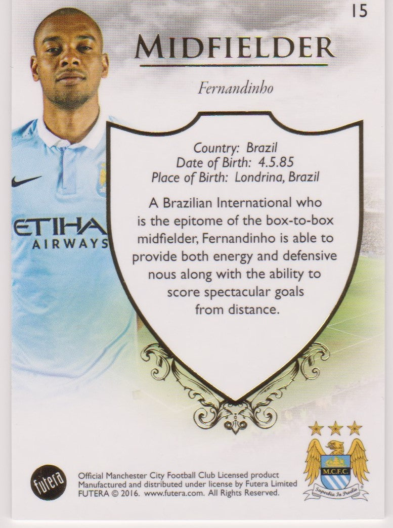 015. FERNANDINHO - CLUB BASE - MANCHESTER CITY