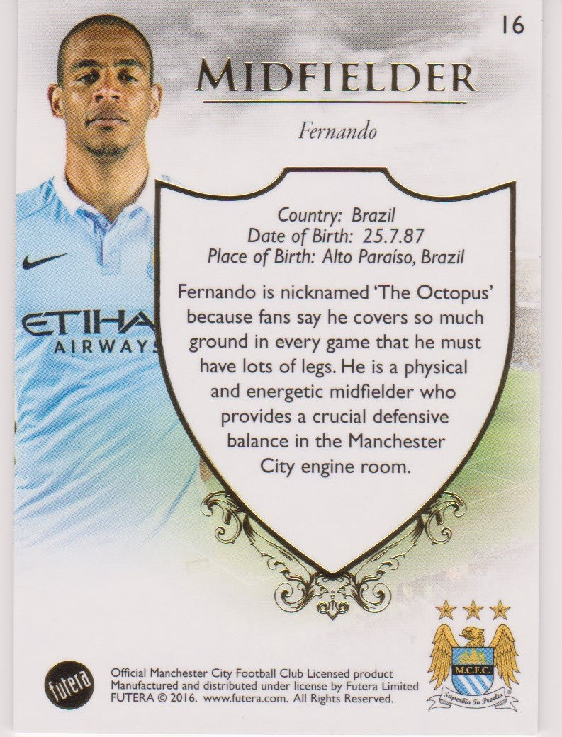 016. FERNANDO - CLUB BASE - MANCHESTER CITY