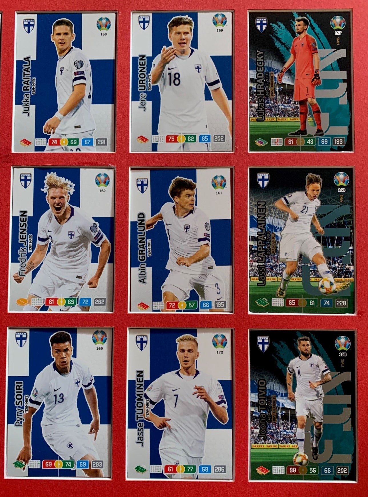 000. FINLAND - KOMPLETT SETT MED 18 KORT - PANINI EURO 2020