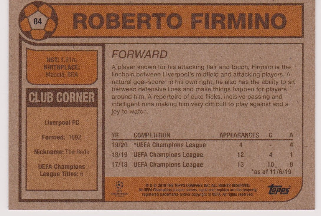 084. ROBERTO FIRMINO  - LIVERPOOL - PR.236