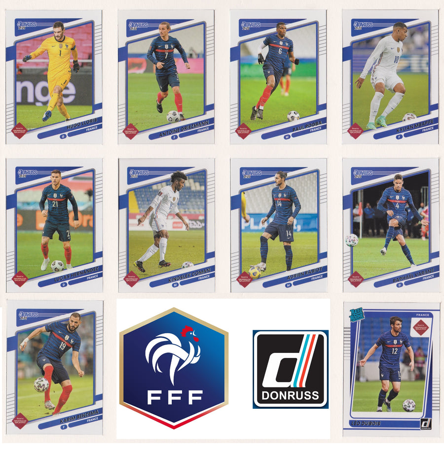 FRANCE - COMPLETE TEAMSET - DONRUSS ROAD TO QATAR 2022 - BASE