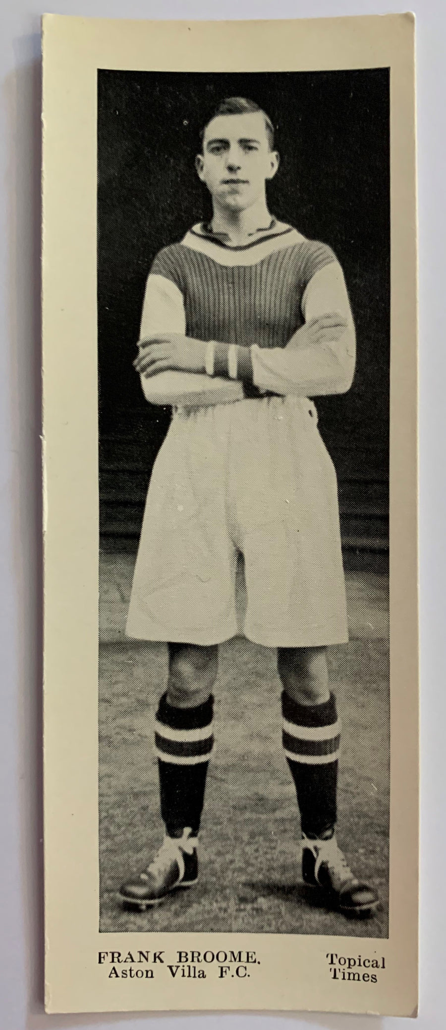 FRANK BROOME - ASTON VILLA - TOPICAL TIMES 1937
