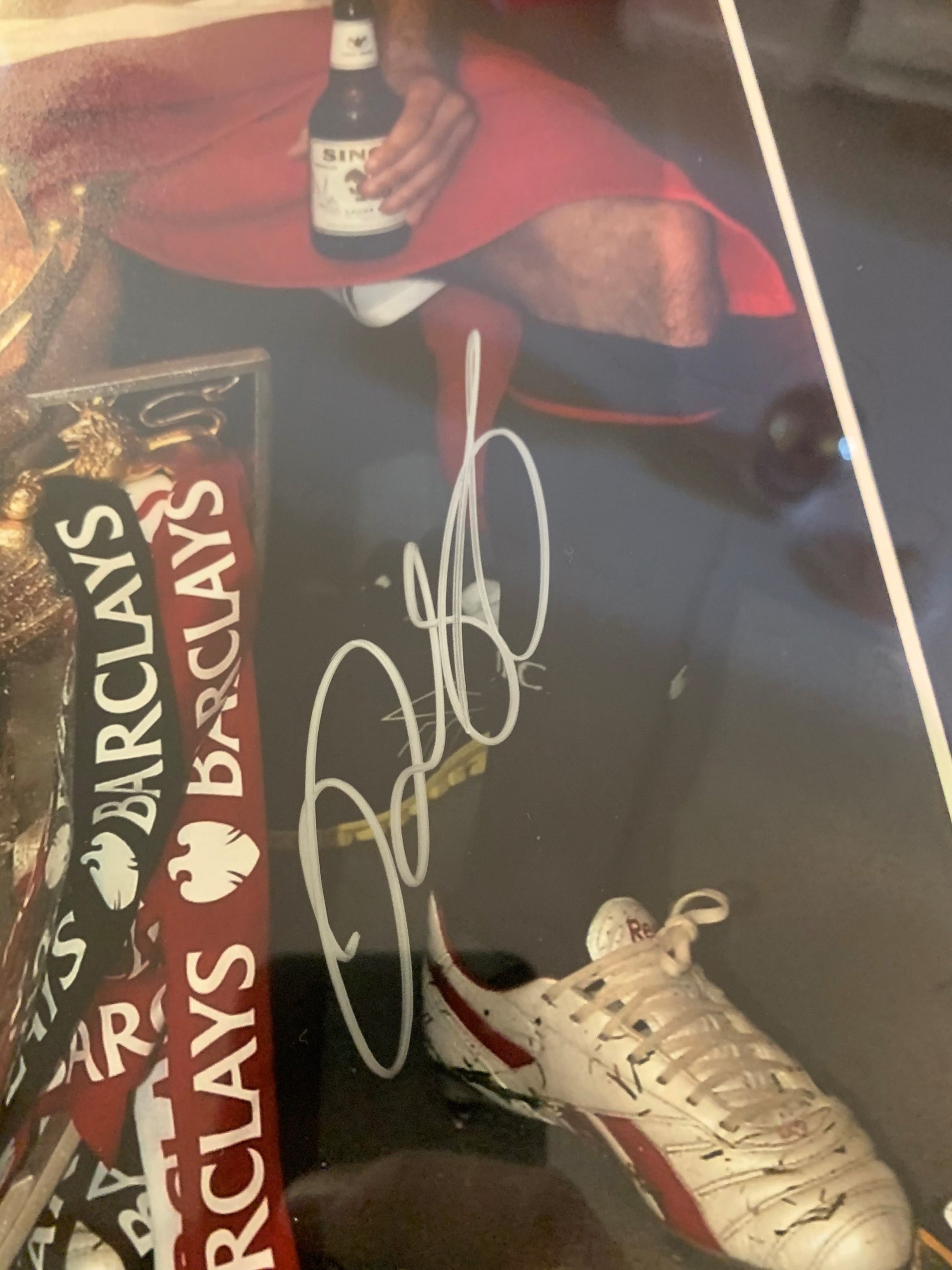 RYAN GIGGS OG PAUL SCHOLES - DOBBELTSIGNERT BILDE MED EKTEHETSBEVIS/COA