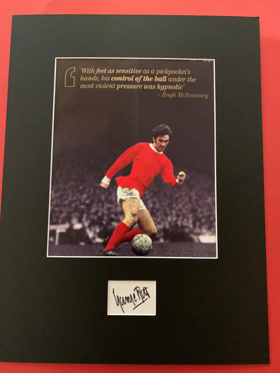GEORGE BEST - SIGNERT FOTOMONTASJE MED EKTEHETSBEVIS/COA