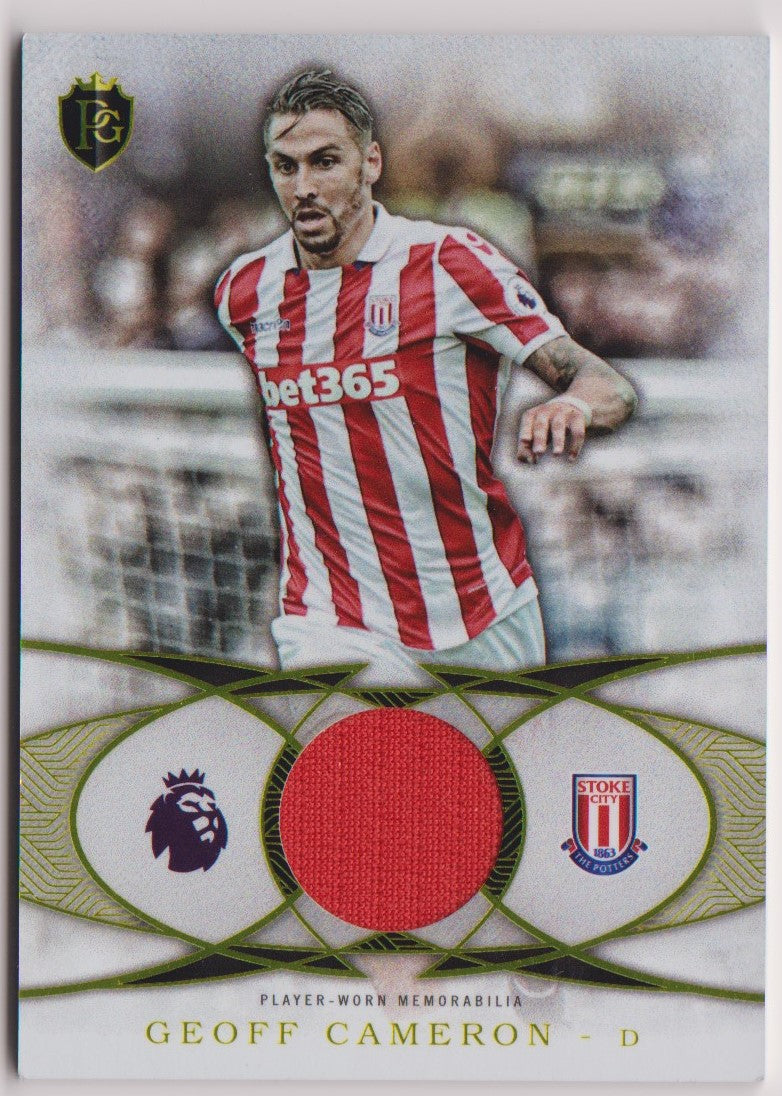 FF-GC. GEOFF CAMERON - STOKE CITY- TOPPS PREMIER GOLD 2016 - "PLAYER WORN MEMORABILIA"