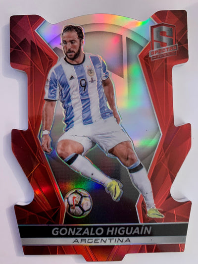 GONZALO HIGUAIN - ARGENTINA - PANINI SPECTRA - RED - DIE-CUT #65