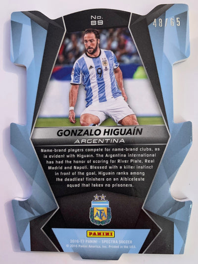 GONZALO HIGUAIN - ARGENTINA - PANINI SPECTRA - RED - DIE-CUT #65