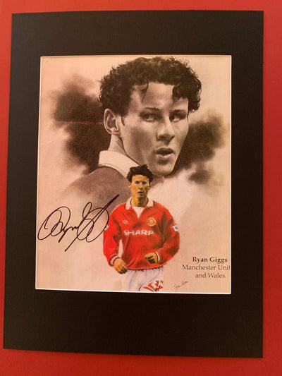 RYAN GIGGS - SIGNERT BILDE MED COA/EKTEHETSBEVIS