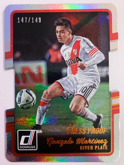 GONZALO MARTINEZ - RIVER PLATE - PANINI DONDRUSS - PRESS PROOF - DIE CUT #149