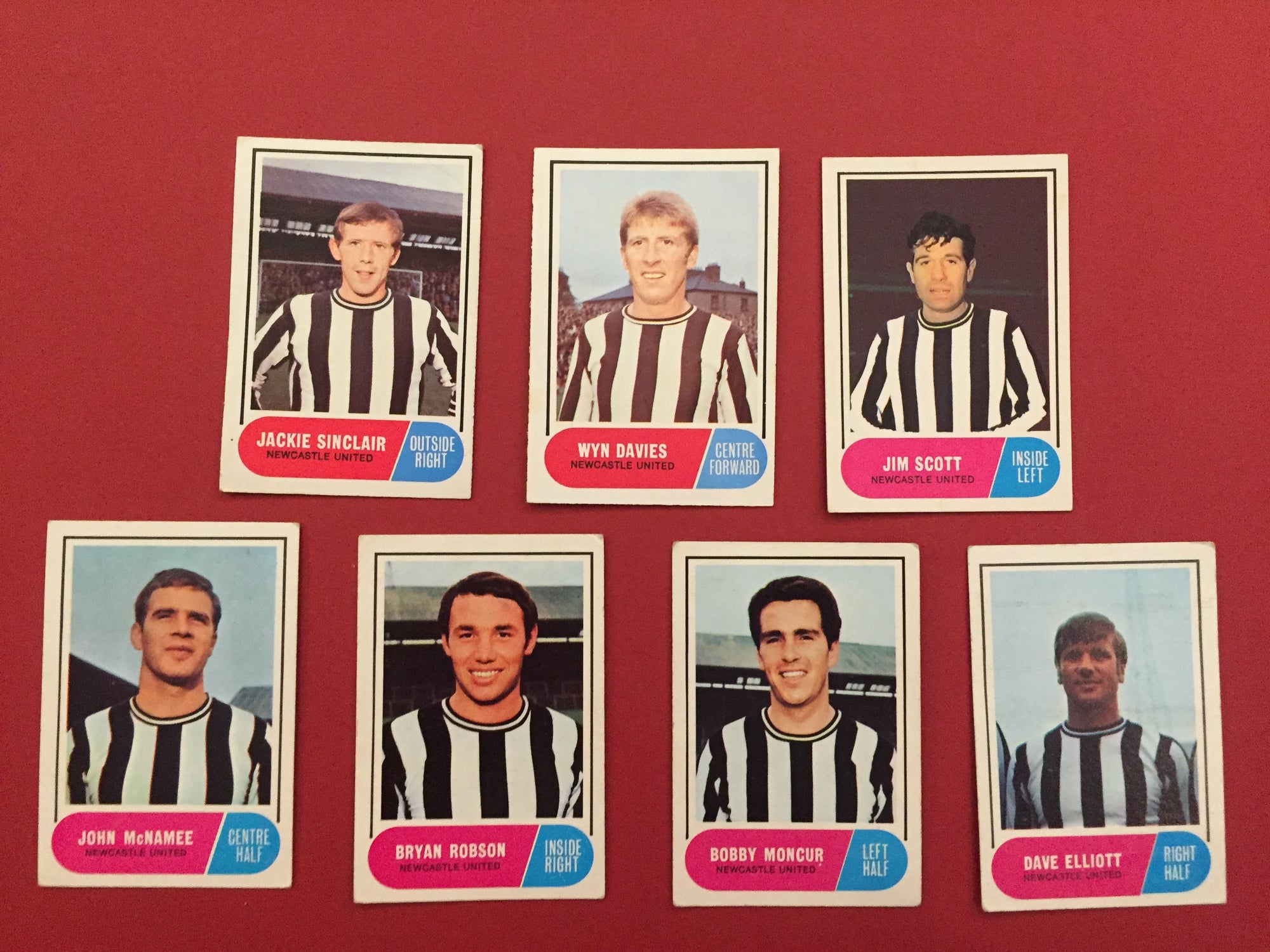 000. NEWCASTLE UNITED - KOMPLETT SETT MED FOTBALLKORT FRA A&BC 1969/70