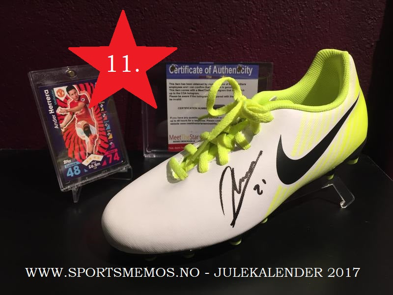 ANDER HERRERA - SIGNERT SKO MED EKTEHETSGARANTI/COA