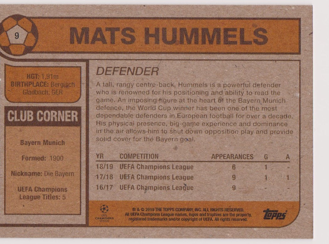 009. MATS HUMMELS - FC BAYERN MUNCHEN - PR.761