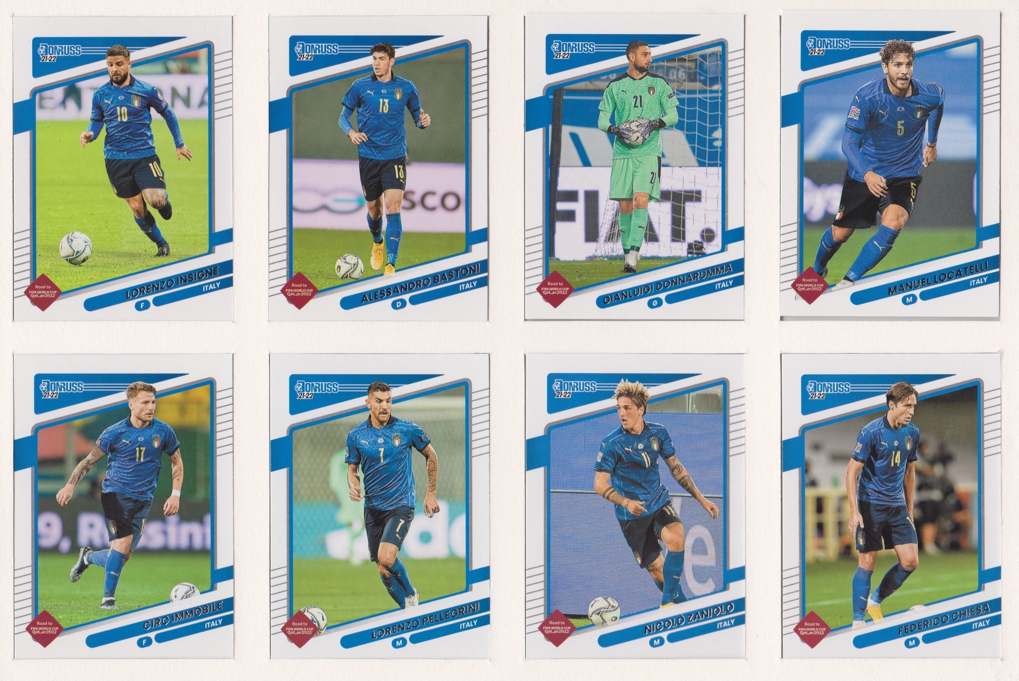 ITALY - COMPLETE TEAMSET - DONRUSS ROAD TO QATAR 2022 - BASE