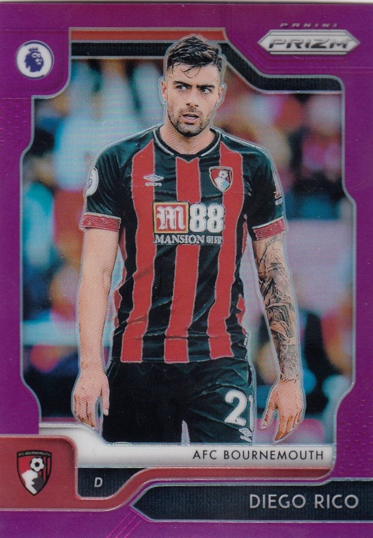 #/099-PURPLE. 140. DIEGO RICO - BOURNEMOUTH - PURPLE PRIZM - CARD 16 OF 99
