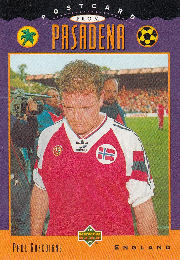 UD05. PAUL GASCOIGNE - ENGLAND - POSTCARD