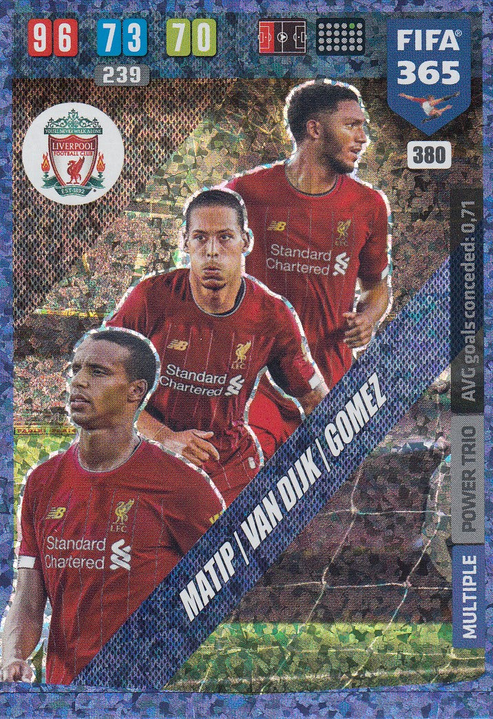 380. MATIP/VAN DIJK/ GOMEZ - LIVERPOOL - MULTIPLE POWER TRIO