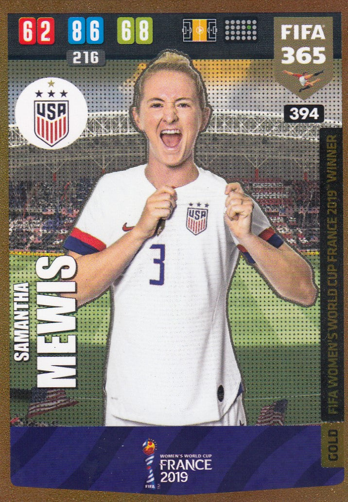 394. SAMANTHA MEWIS - USA - GOLD FIFA WOMEN`S WORLD CUP FRANCE WINNER