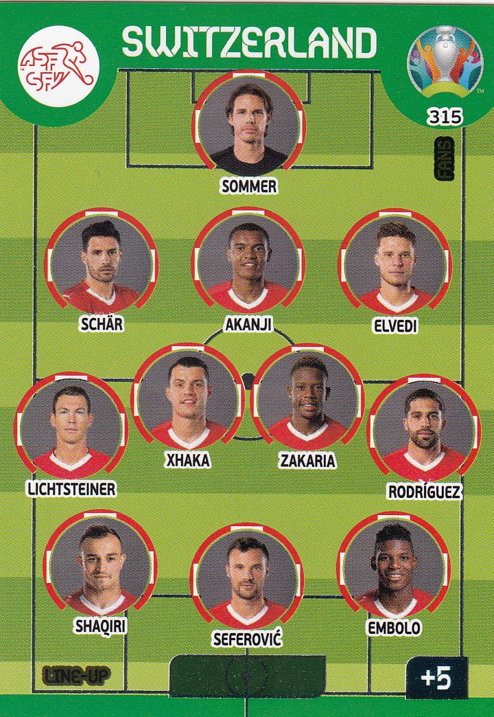 315. SWITZERLAND - LINE UP