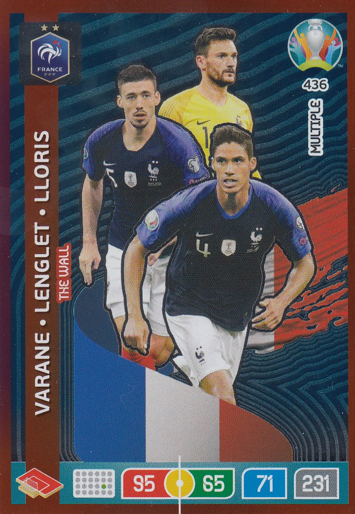 436. FRANCE - VARANE/LENGLET/LLORIS - MULTIPLE - THE WALL