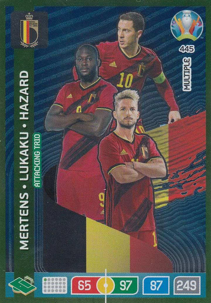 445. BELGIUM - MERTENS/LUKAKU/HAZARD - MULTIPLE - ATTACKING TRIO
