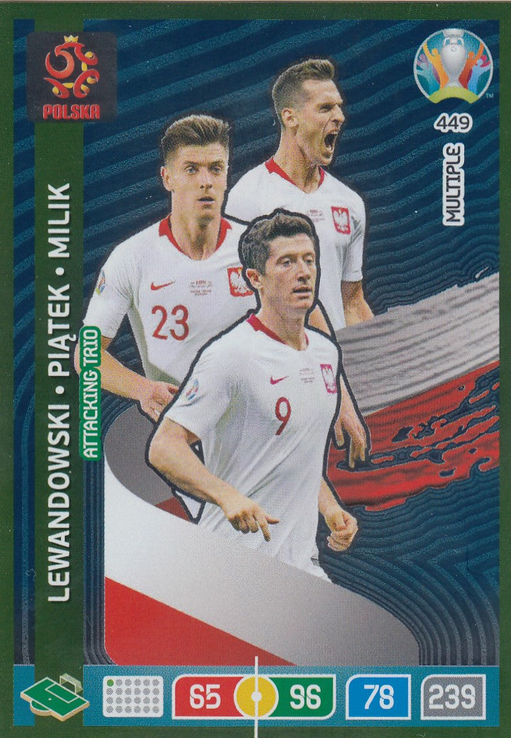 449. POLAND - LEWANDOWSKI/PIATEK/MILIK - MULTIPLE - ATTACKING TRIO