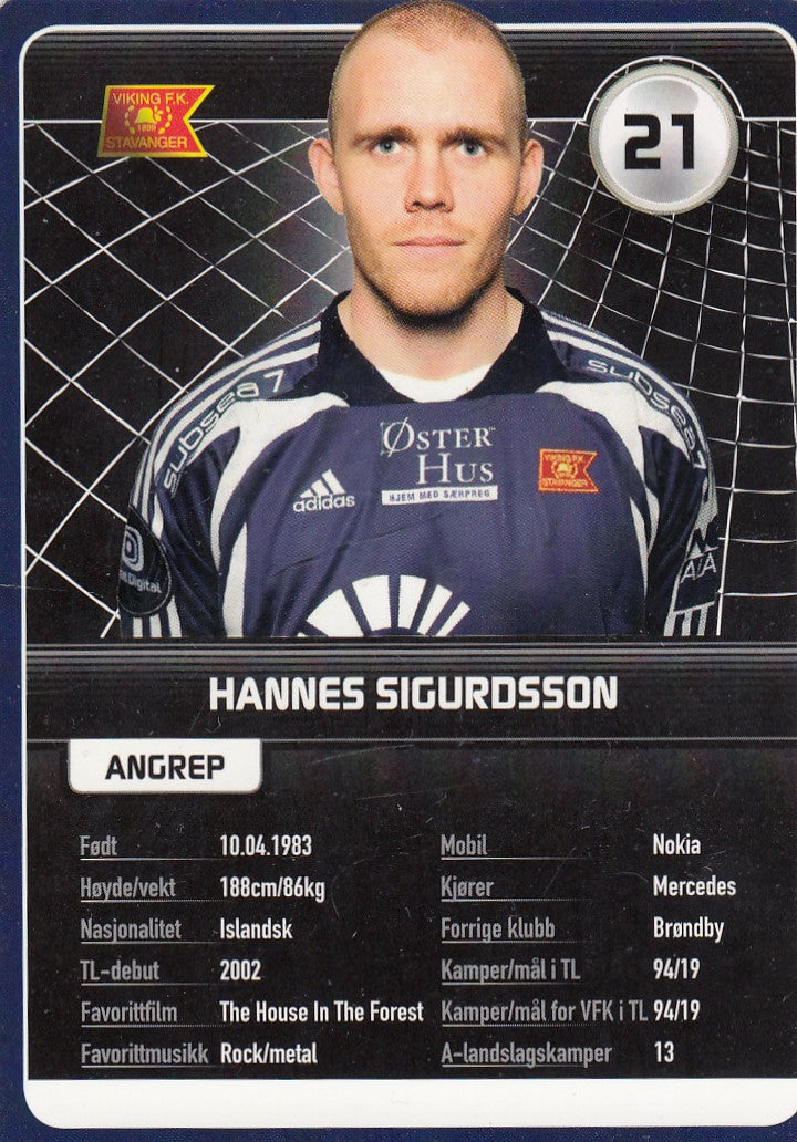 VIKING FK - HANNES SIGURDSSON