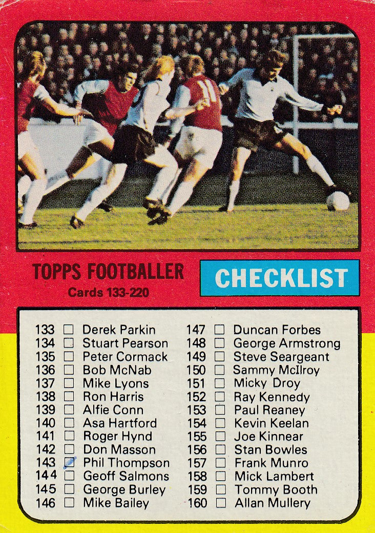 204. CHECKLIST - 133-220 - KRYSSET