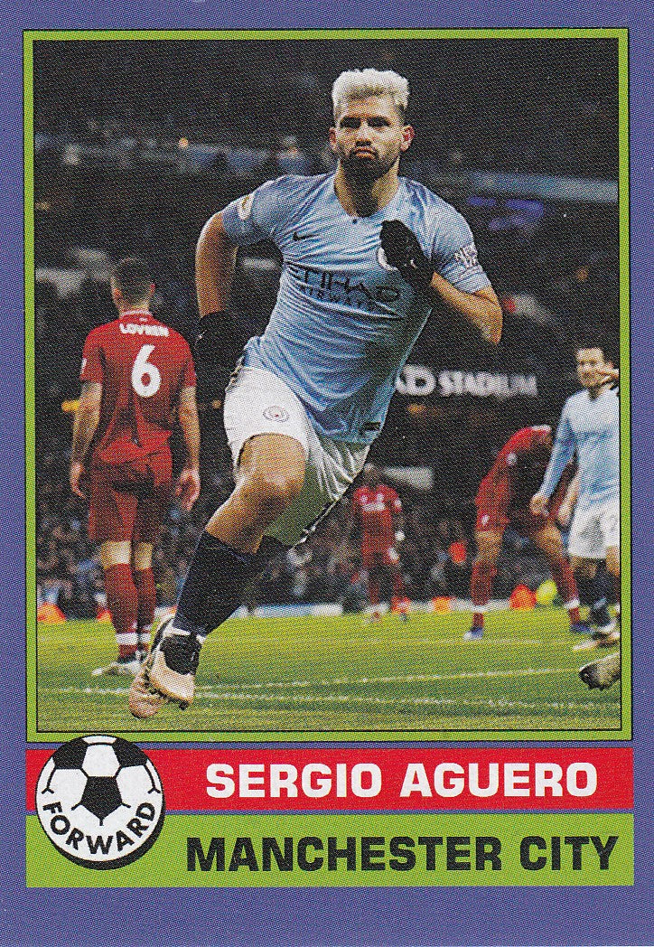 001A. SERGIO AGUERO - MANCHESTER CITY - BLUE PARALLEL