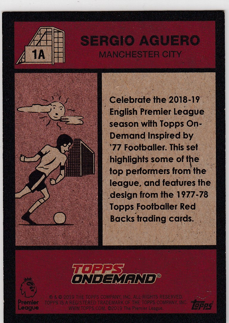 001A. SERGIO AGUERO - MANCHESTER CITY - BLUE PARALLEL