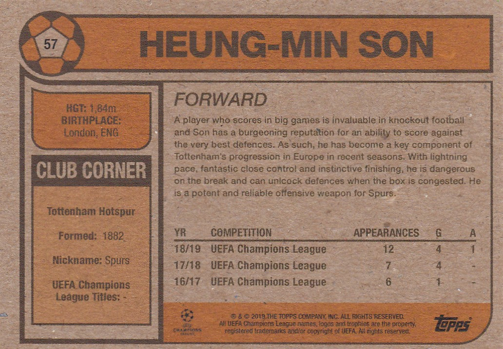 057. HEUNG-MIN SON - TOTTENHAM HOTSPUR - PR.454