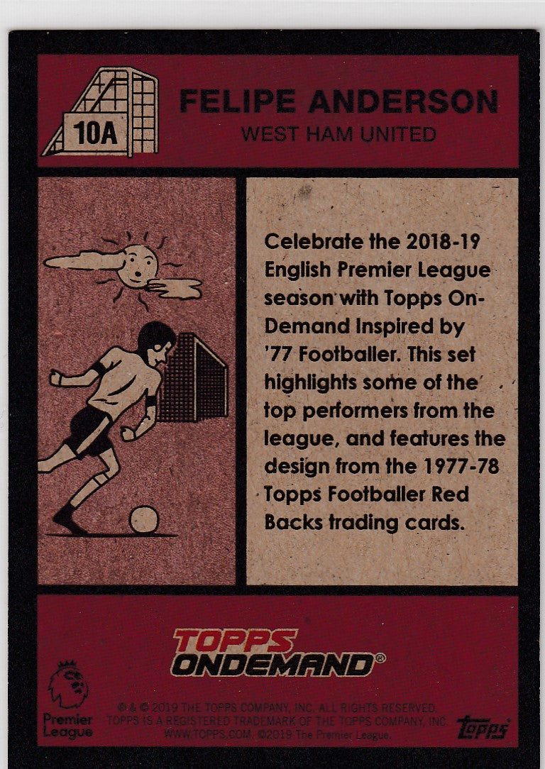 010A. FELIPE ANDERSON - WEST HAM UNITED - BLUE PARALLEL