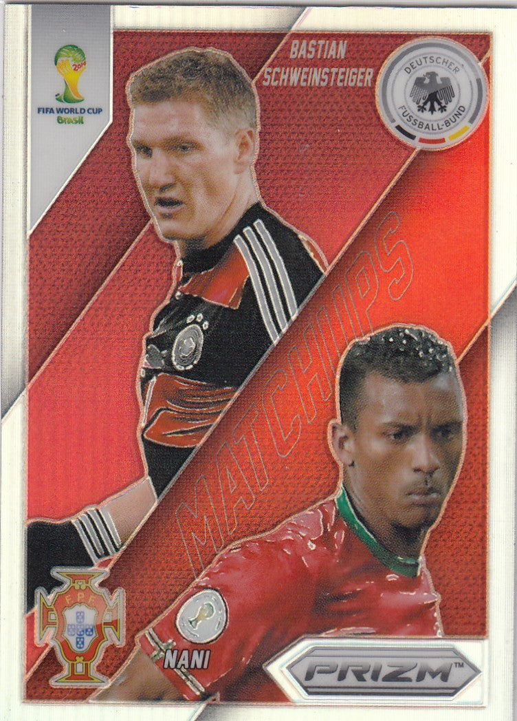 014. BASTIAN SCHWEINSTEIGER & NANI - MATCHUPS - SILVER PRIZM