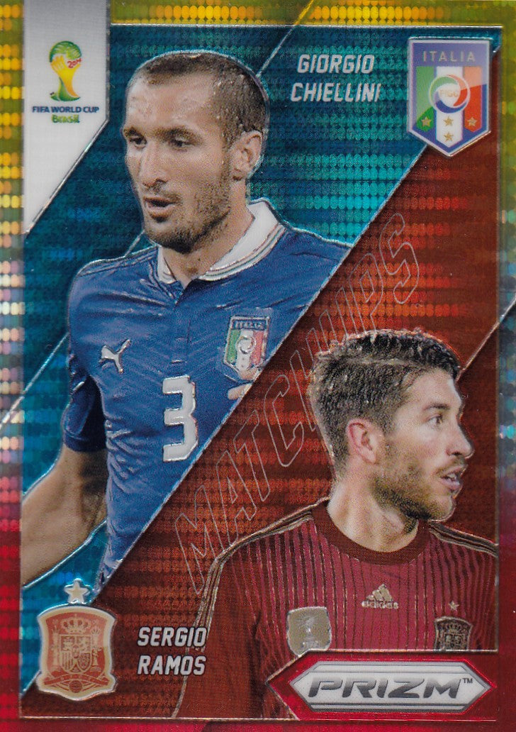 022. GIORGIO CHIELLINI & SERGIO RAMOS - MATCHUPS - YELLOW AND RED PRIZM