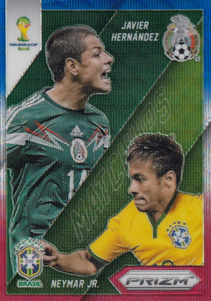 002. JAVIER HERNÀNDEZ & NEYMAR JR - MATCHUPS - RED, BLUE AND WHITE PRIZM
