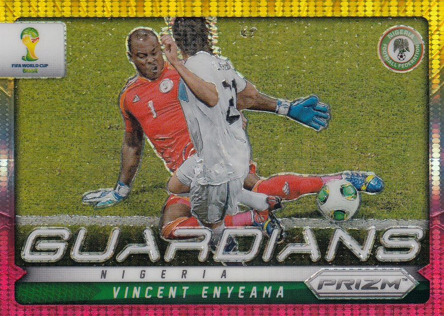 018. VINCENT ENYEAMA - NIGERIA - GUARDIANS - YELLOW AND RED PRIZM