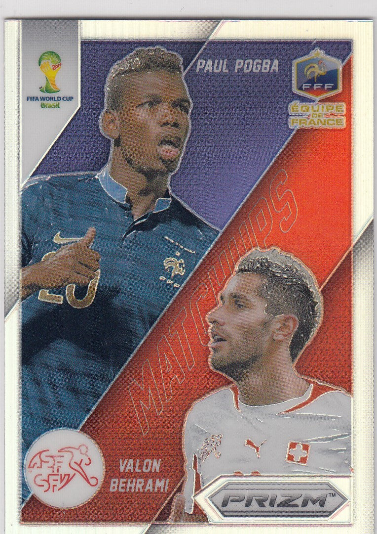 010. PAUL POGBA & VALON BEHRAMI - MATCHUPS - SILVER PRIZM