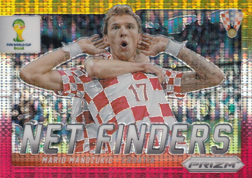 015. MARIO MANDZUKIC - CROATIA - NET FINDERS - YELLOW AND RED PRIZM
