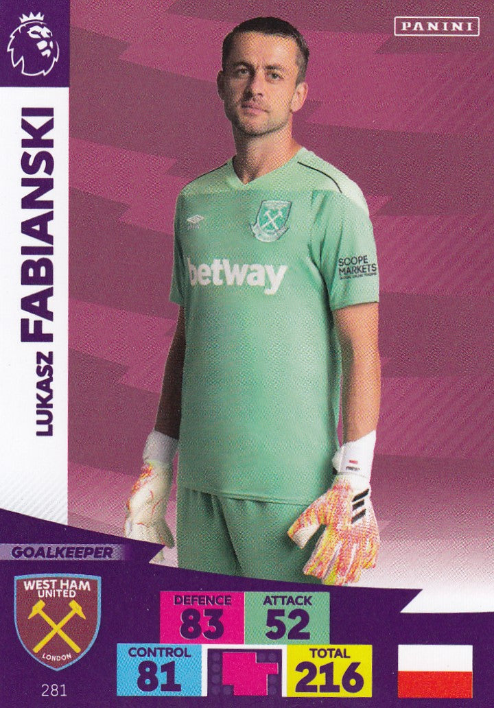281. LUKASZ FABIANSKI - WEST HAM