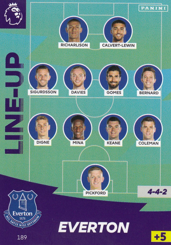 189. LINE-UP - EVERTON