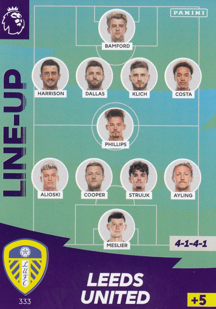333. LINE-UP - LEEDS UNITED
