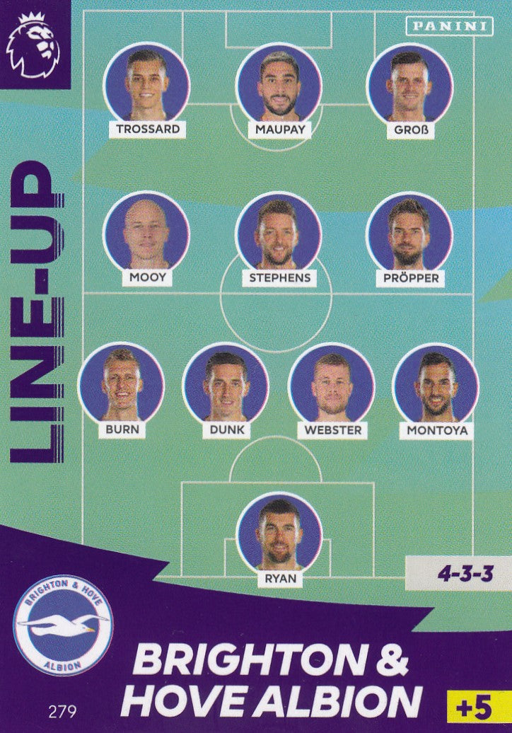 279. LINE-UP - BRIGHTON & HOVE ALBION