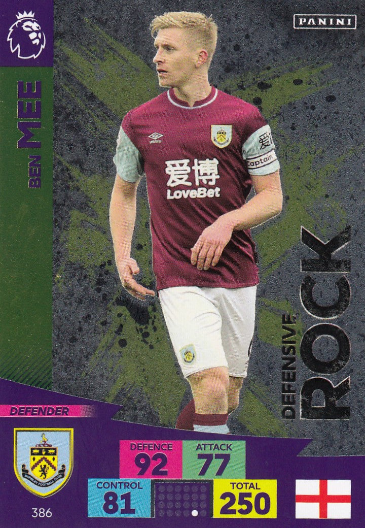 386. BEN MEE - BURNLEY - DEFENSIVE ROCK