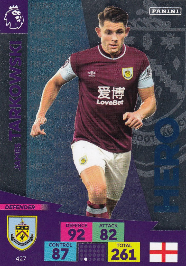 427. JAMES TARKOWSKI - BURNLEY - HERO