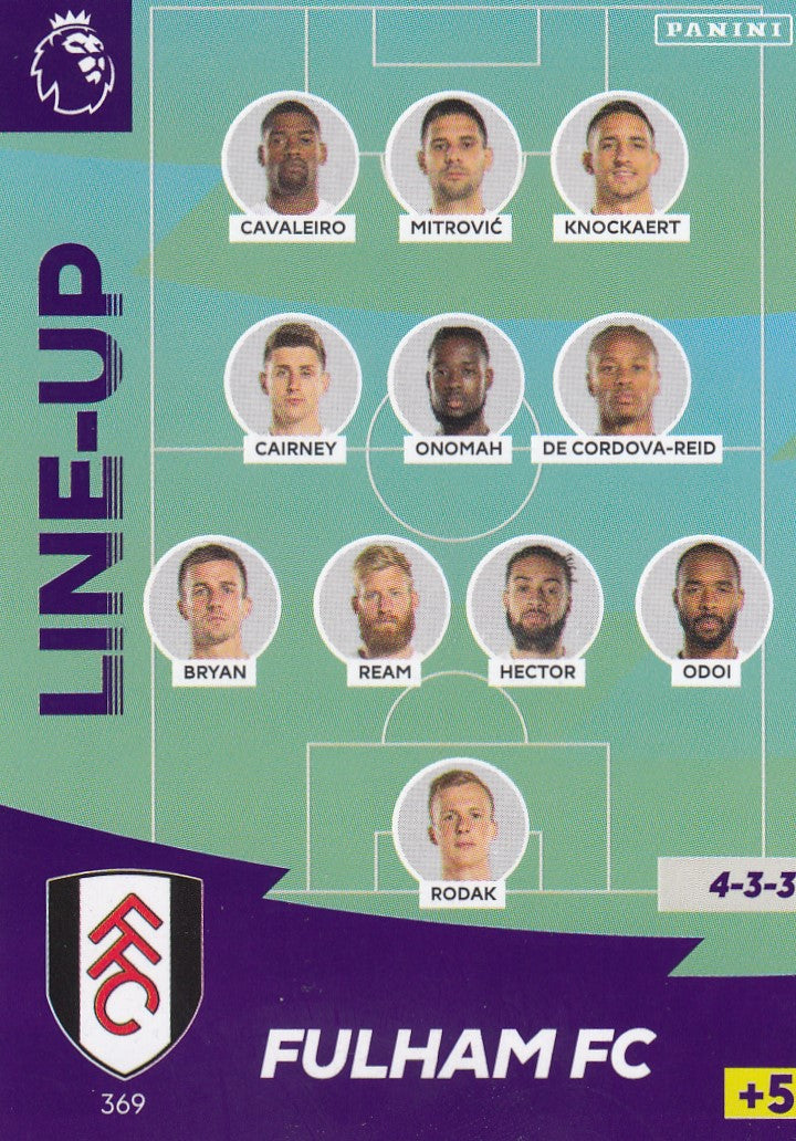 369. LINE-UP - FULHAM