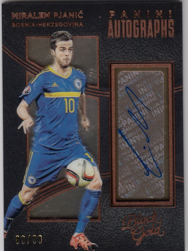 A-MPJ. MIRALEM PJANIC - BOSNIA-HERZEGOVINA - BLACK GOLD AUTOGRAPHS BRONZE - #/99