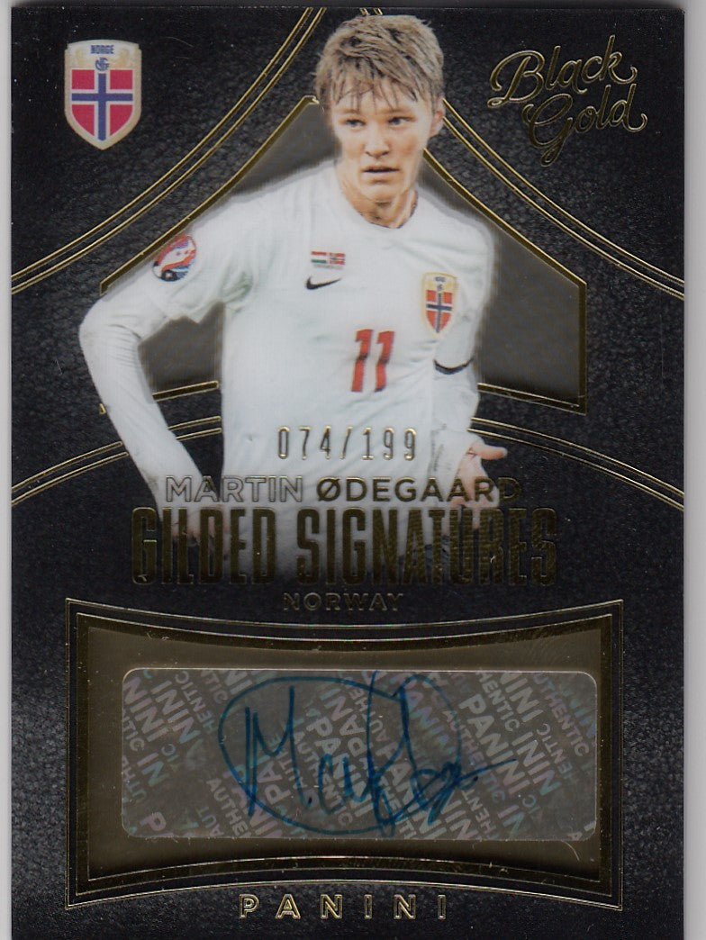 GS-MOD. MARTIN ØDEGAARD - NORWAY - BLACK GOLD GILDED SIGNATURES - #/199