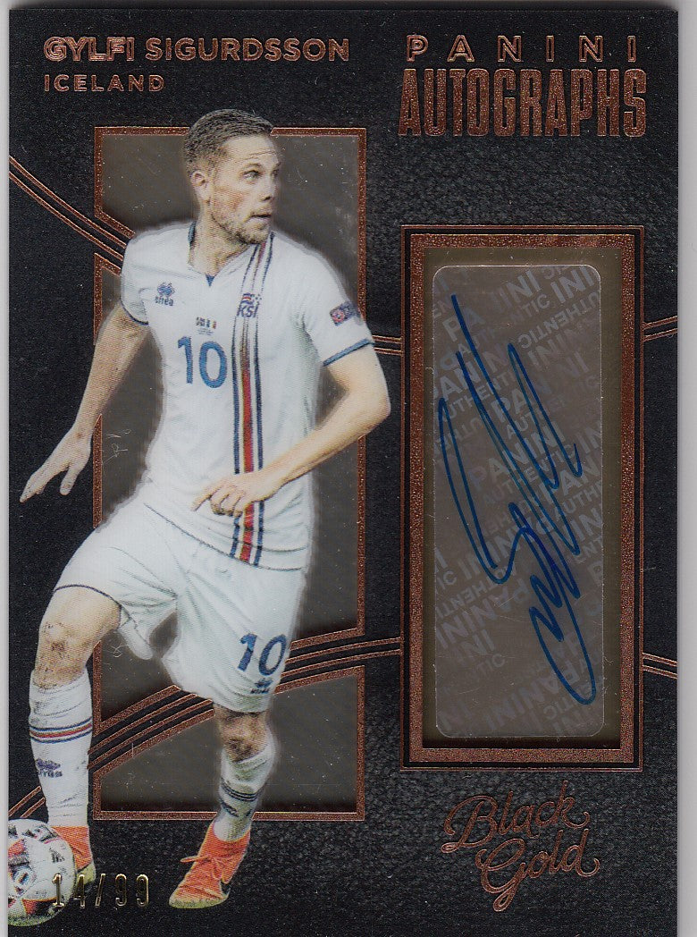 A-GS. GYLFI SIGURDSSON - ICELAND - BLACK GOLD AUTOGRAPHS BRONZE - #/99