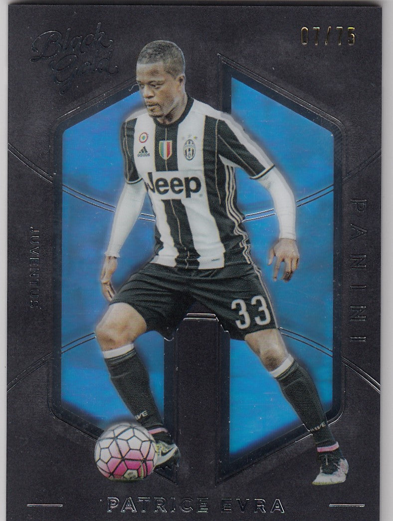 026. PATRICE EVRA - JUVENTUS - BLACK GOLD SILVER - #/75